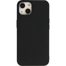 iPhone 13 Case Hülle - Silikon Mat Rau - Schwarz