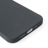 iPhone 13 Case Hülle - Silikon Mat Rau - Schwarz