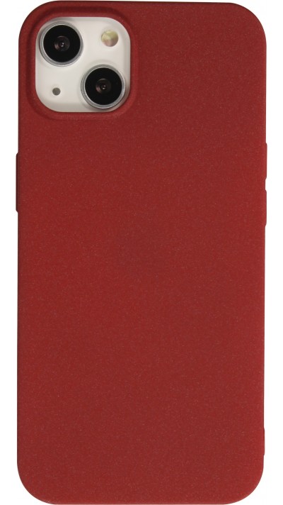 Coque iPhone 13 - Silicone Mat Rude - Rouge