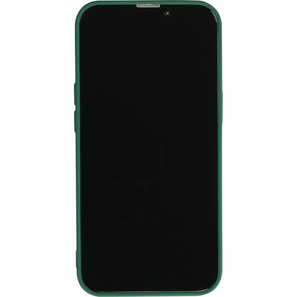 Hülle iPhone 13 mini - Silikon Mat Rau - Dunkelgrün