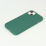 Hülle iPhone 13 mini - Silikon Mat Rau - Dunkelgrün