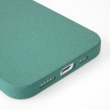 Hülle iPhone 13 mini - Silikon Mat Rau - Dunkelgrün