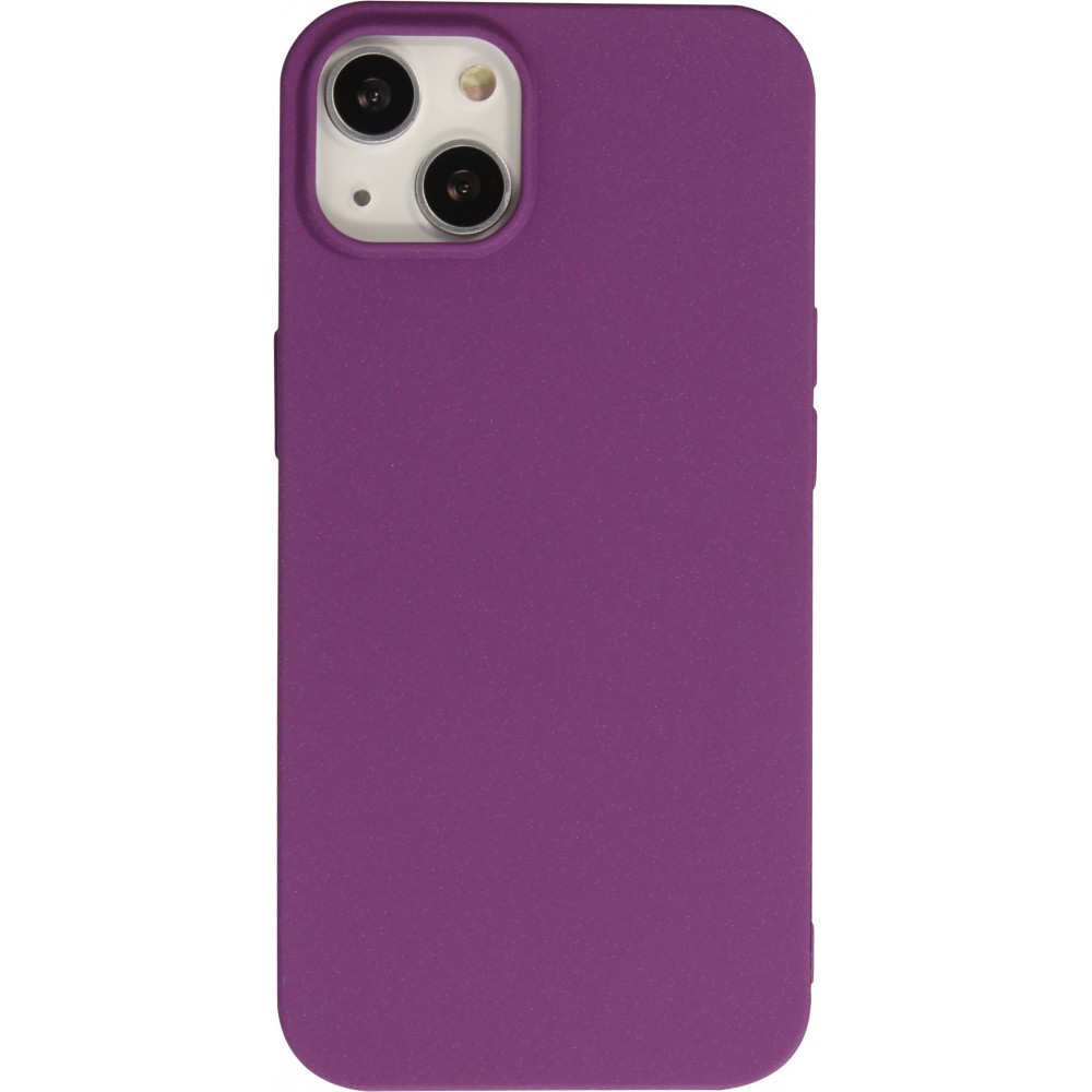 Hülle iPhone 13 - Silikon Mat Rau - Violett