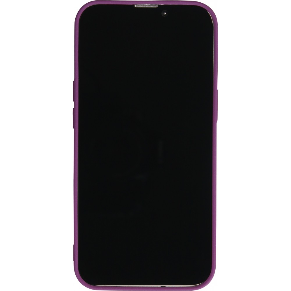 Hülle iPhone 13 - Silikon Mat Rau - Violett