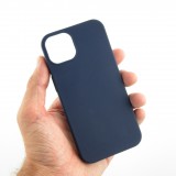 Coque iPhone 13 - Silicone Mat - Bleu foncé