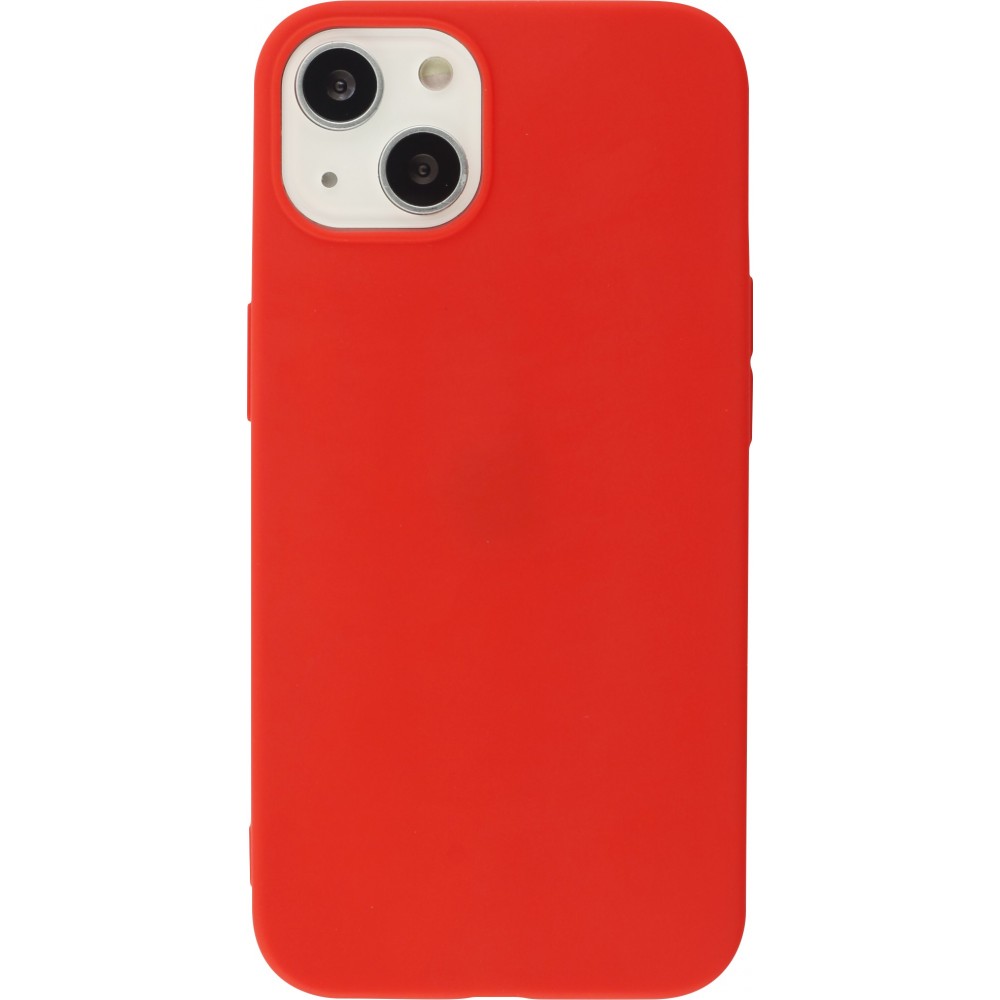 Coque iPhone 13 - Silicone Mat - Rouge