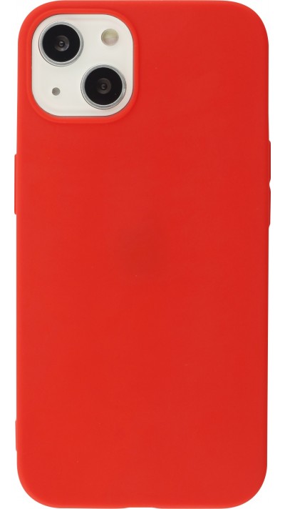 Coque iPhone 13 mini - Silicone Mat - Rouge