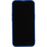 iPhone 13 Case Hülle - Silikon mit Smiley Batch und Kameraschutz - Dunkelblau