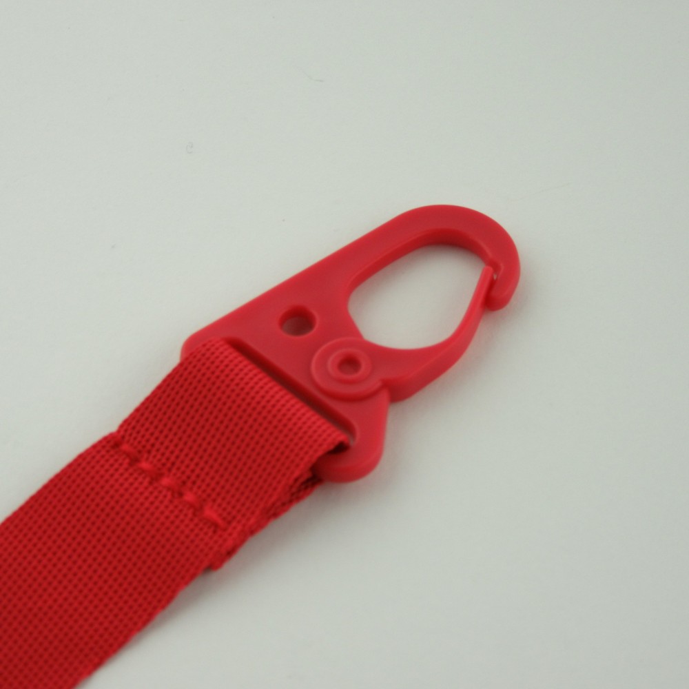 iPhone 13 Case Hülle - Silikon mit Kordel und Haken - Rot
