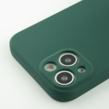 iPhone 13 Case Hülle - Silikon mit Kordel und Haken - Dunkelgrün