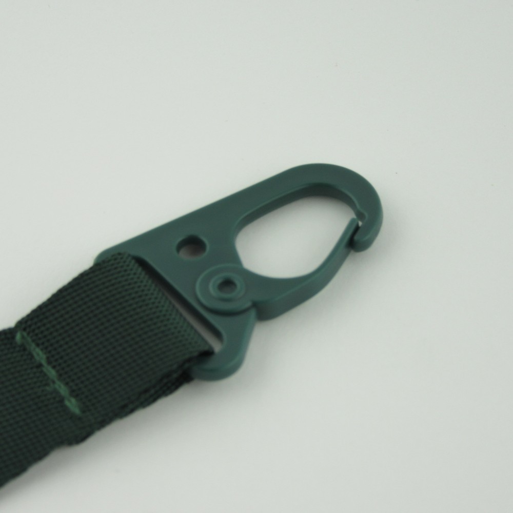 iPhone 13 Case Hülle - Silikon mit Kordel und Haken - Dunkelgrün