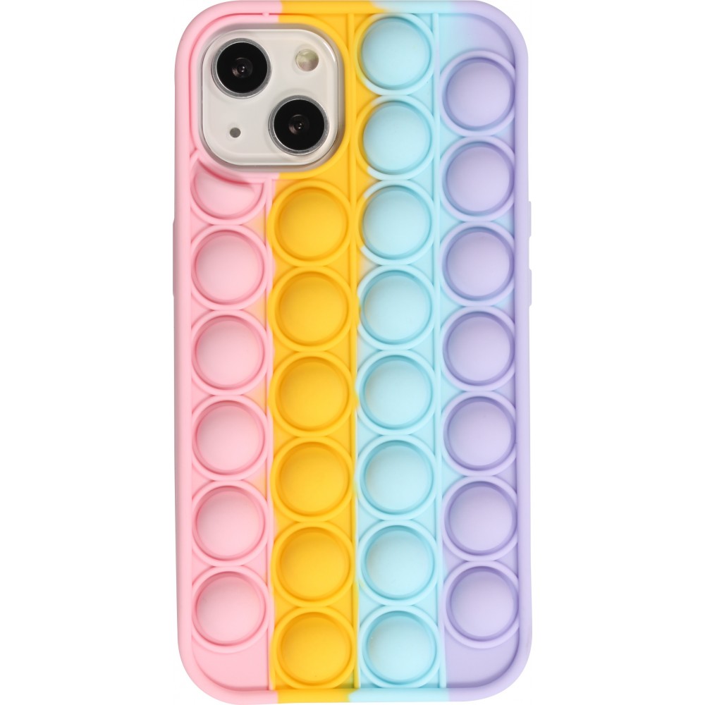 iPhone 13 Case Hülle - Silikon Luftblasen Anti-Stress Regenbogen