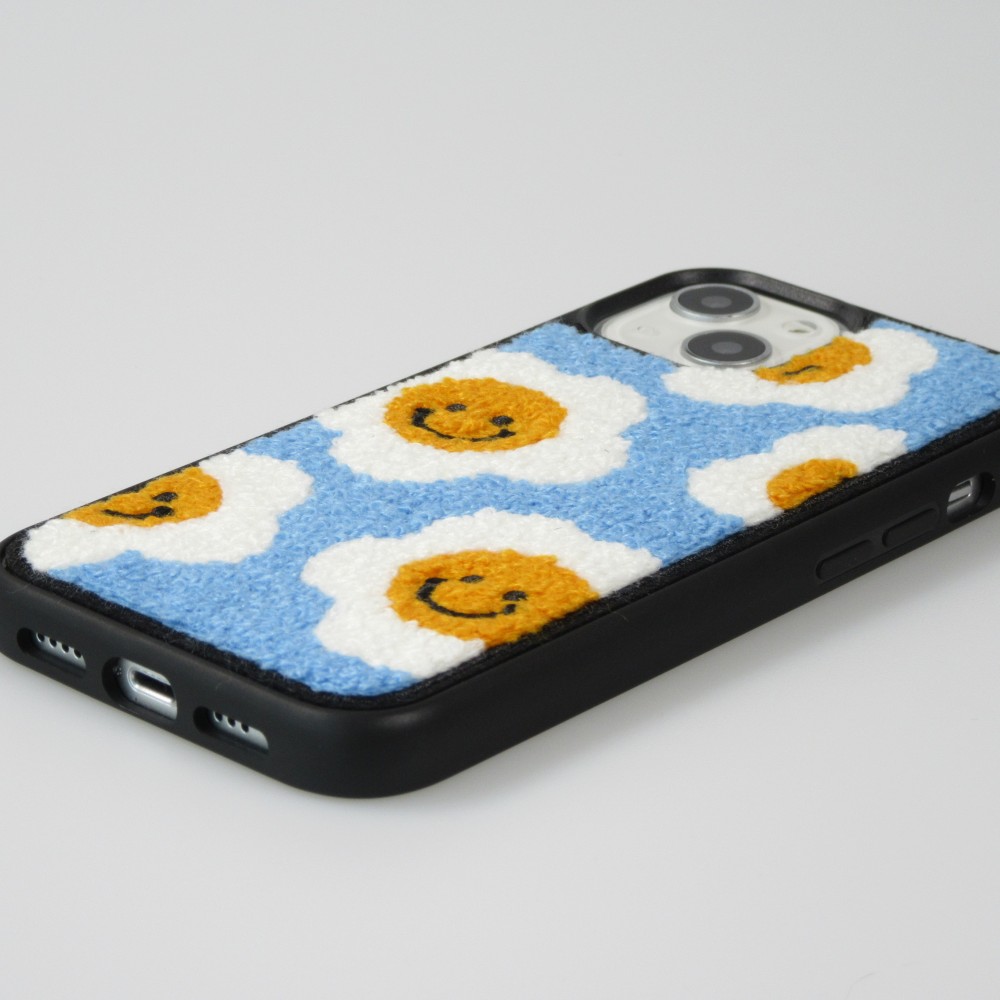 iPhone 13 Case Hülle - Silikon rigide lachender Blumen-Teppich