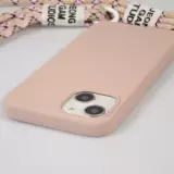 Coque iPhone 13 - Silicone souple fashion Jeong Gam Studio Laugh Often avec cordon - Rose