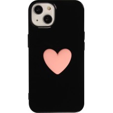 iPhone 13 Case Hülle - 3D Herz Gel - Schwarz