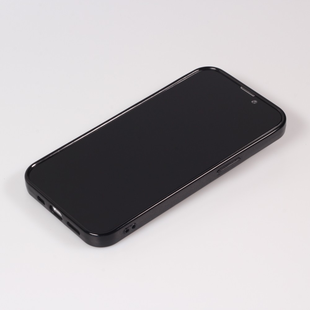 Coque iPhone 13 - Gel Coeur 3D relief - Noir