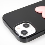 iPhone 13 Case Hülle - 3D Herz Gel - Schwarz