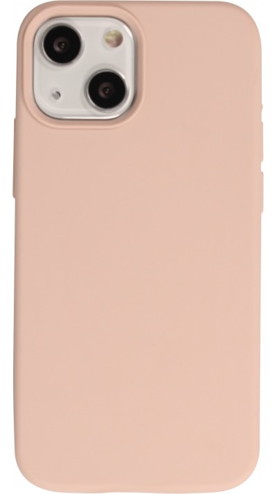 Coque iPhone 13 mini - Soft Touch rose pâle