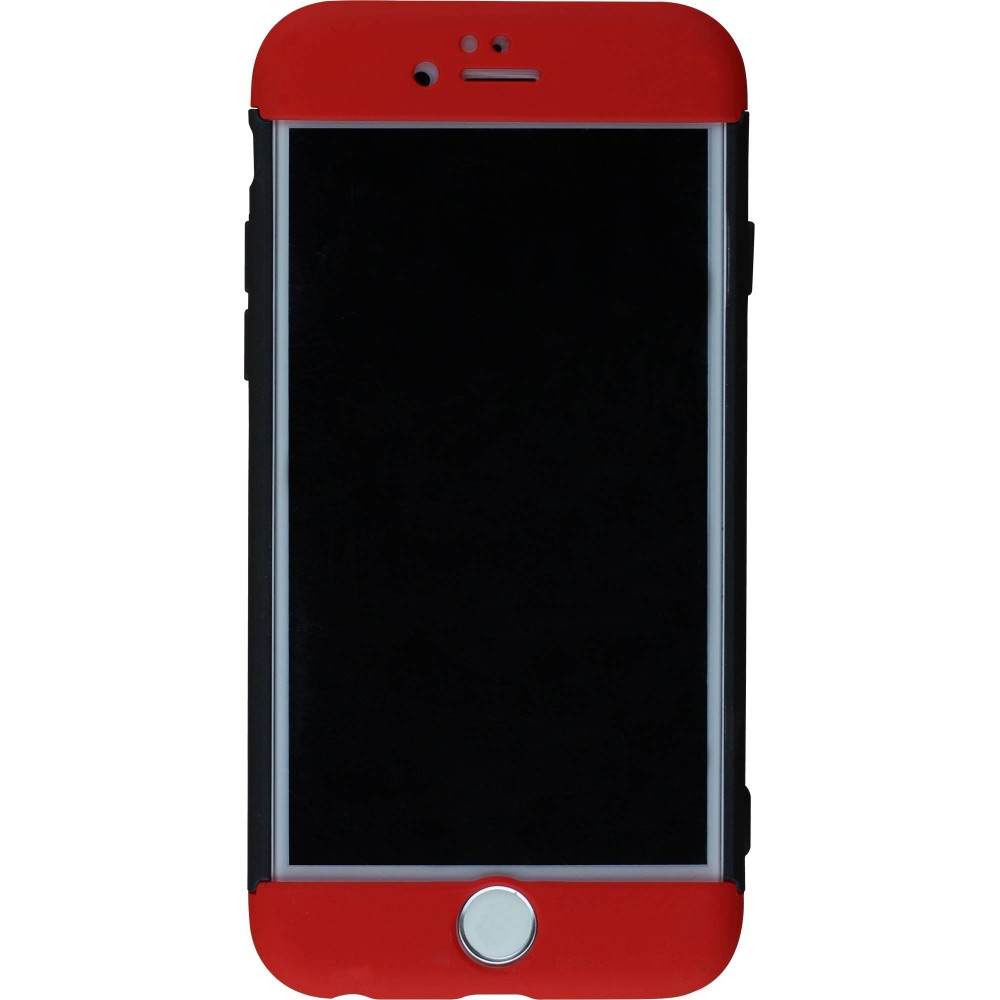 Hülle iPhone 6/6s - 360° Full Body schwarz - Rot