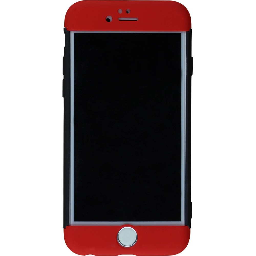 Coque iPhone 6/6s - 360° Full Body noir - Rouge