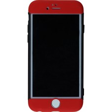 Hülle iPhone 6/6s - 360° Full Body schwarz - Rot