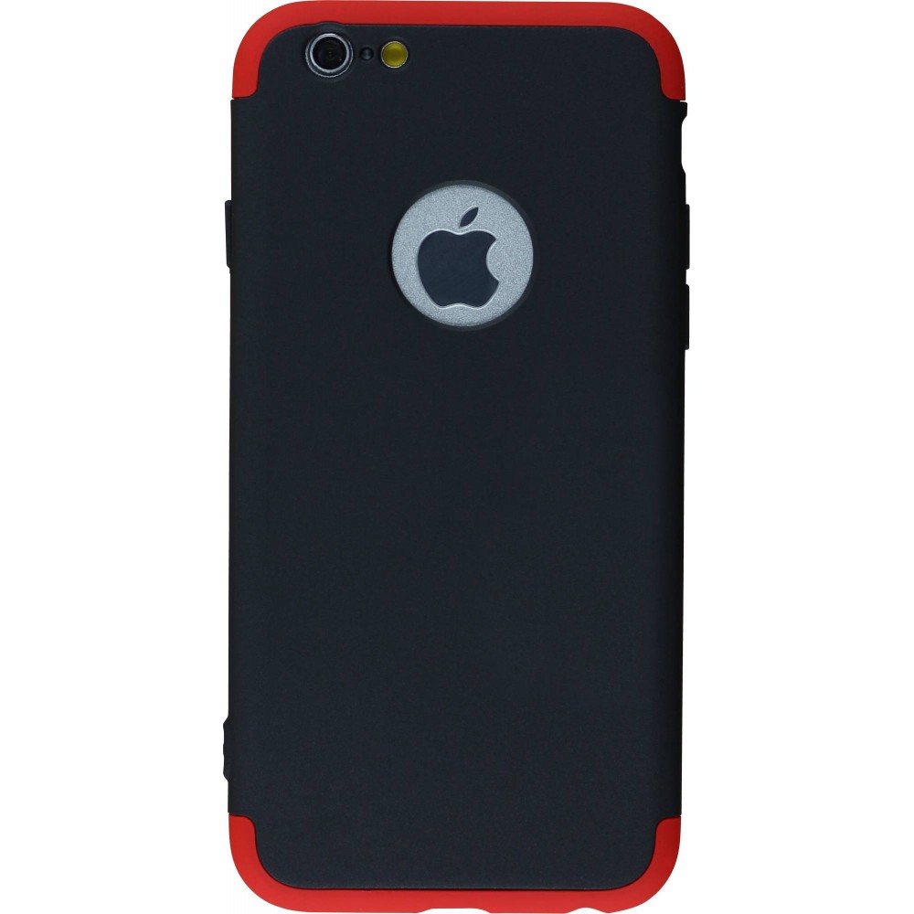 Hülle iPhone 6/6s - 360° Full Body schwarz - Rot