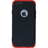 Hülle iPhone 6/6s - 360° Full Body schwarz - Rot