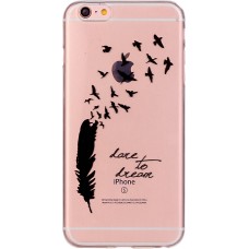 Coque Samsung Galaxy S6 edge - Gel plume dare to dream