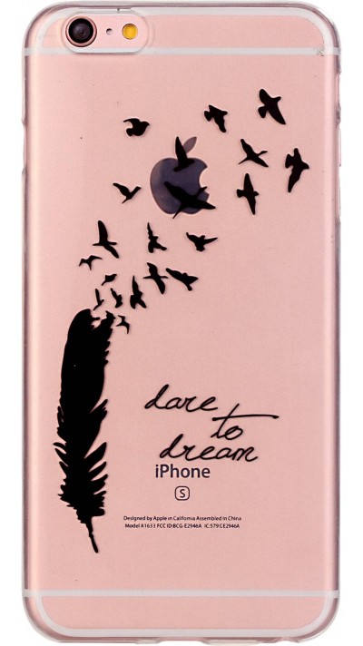 Coque iPhone 7 / 8 / SE (2020, 2022) - Gel plume dare to dream