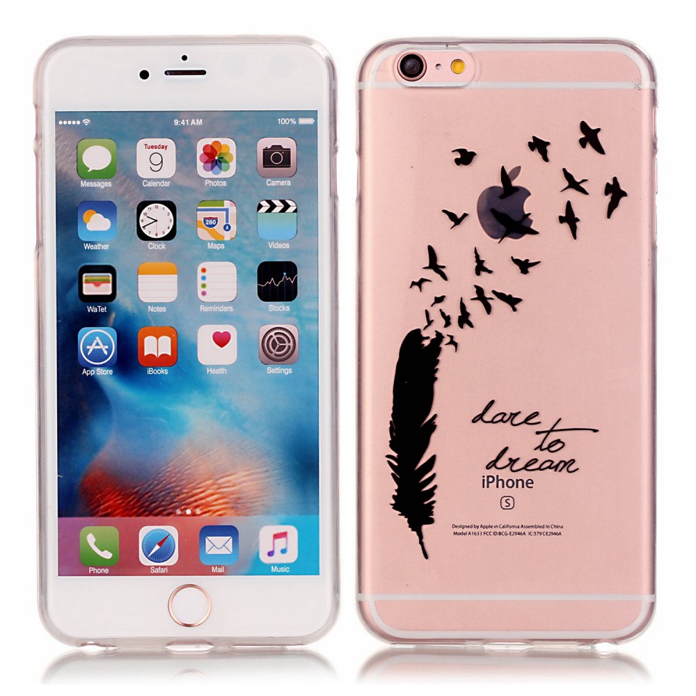 Coque iPhone 7 Plus / 8 Plus - Gel plume dare to dream