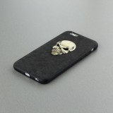 Hülle iPhone 6/6s - Gold Skull - Schwarz