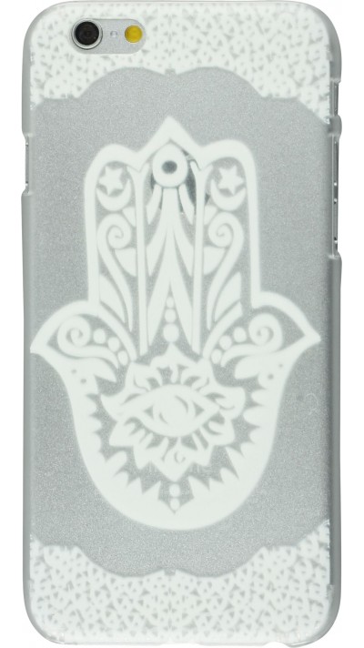 Hülle iPhone 6/6s - Henna White Hamsa