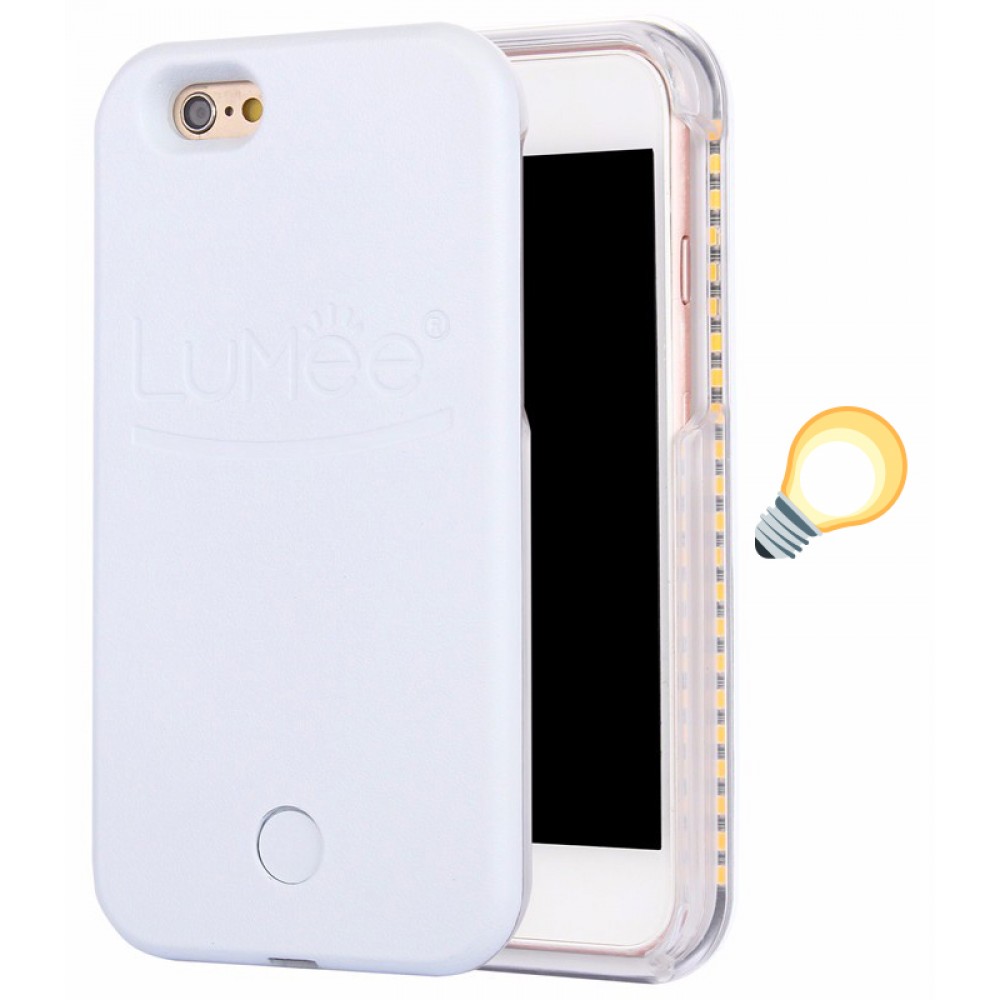 Coque iPhone X / Xs - Lumee Selphie LED - Blanc