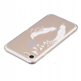 Coque Samsung Galaxy S5 - Transparent plumes blanches