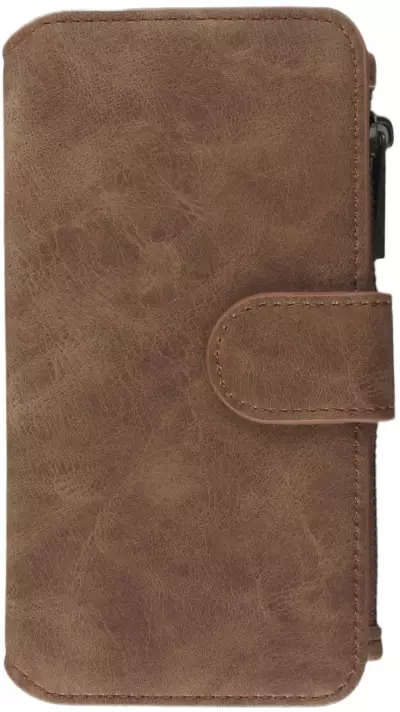 Coque iPhone 6/6s - Wallet Luxury leather - Brun