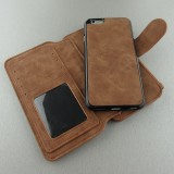 Hülle iPhone 6/6s - Wallet Luxury leather - Braun