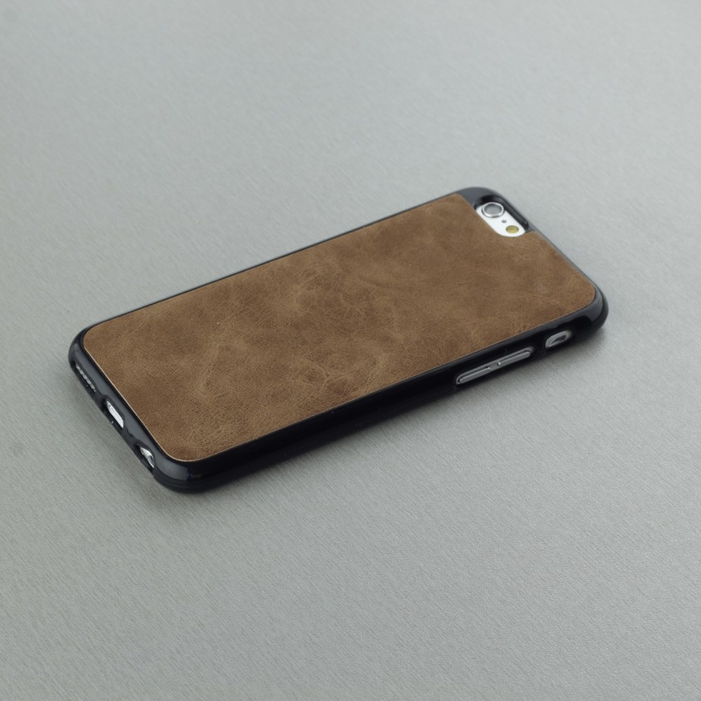 Coque iPhone 6/6s - Wallet Luxury leather - Brun