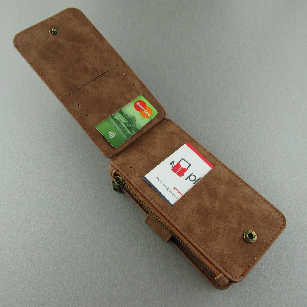Hülle iPhone 6/6s - Wallet Luxury leather - Braun