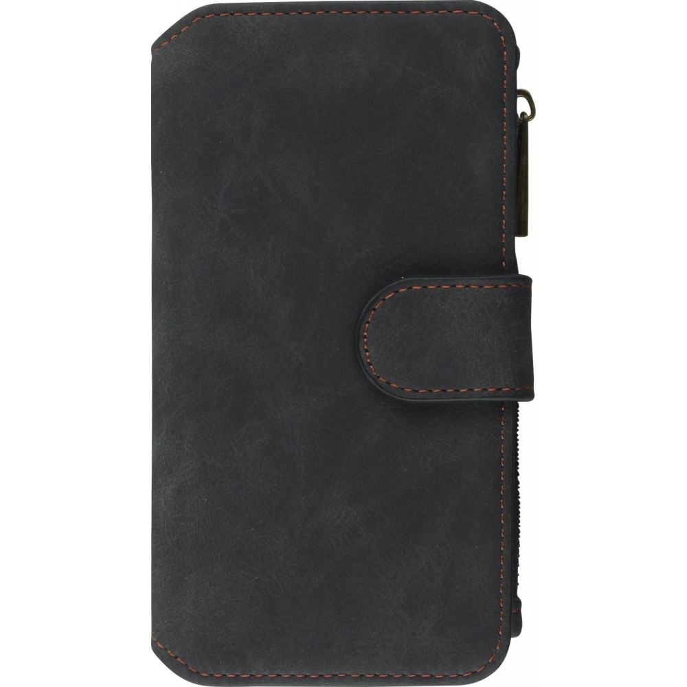 Hülle iPhone 6/6s - Wallet Luxury leather - Schwarz