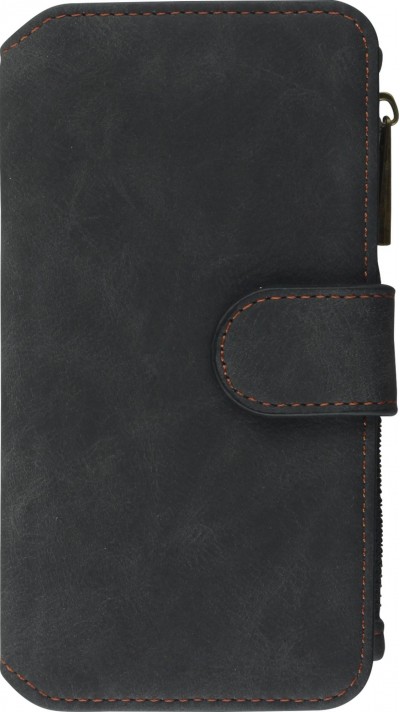 Hülle iPhone 6/6s - Wallet Luxury leather - Schwarz