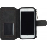 Hülle iPhone 6/6s - Wallet Luxury leather - Schwarz