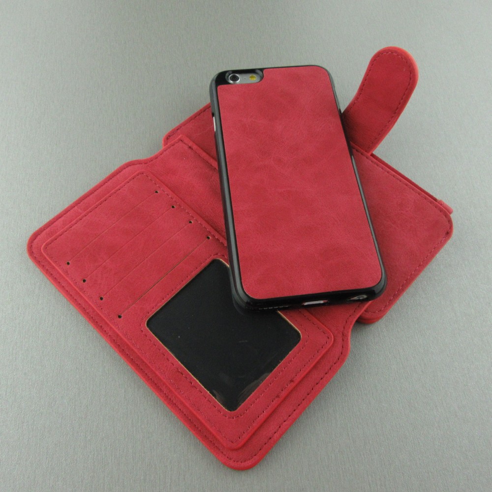 Hülle iPhone 6/6s - Wallet Luxury leather - Rot