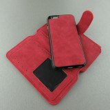 Coque iPhone 6/6s - Wallet Luxury leather - Rouge