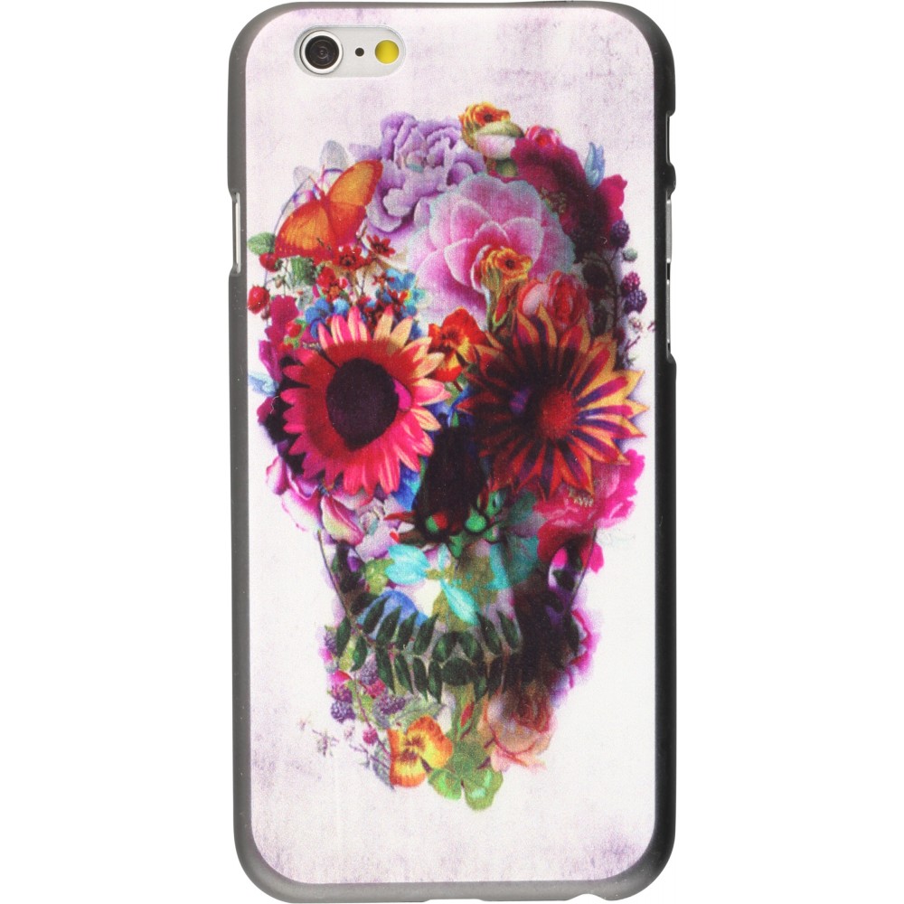 Hülle iPhone 6/6s - Skull head flower