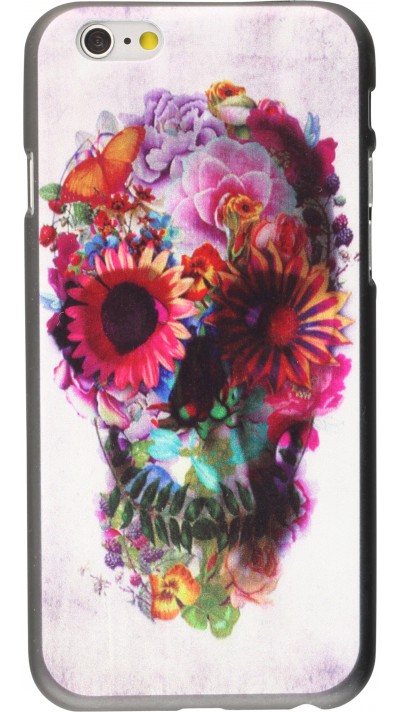 Hülle iPhone 6/6s - Skull head flower