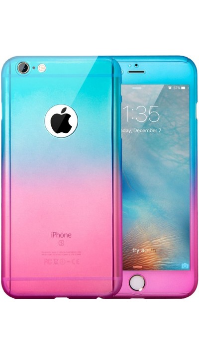 Coque iPhone 11 Pro - 360° Full Body Gradient bleu - Rose