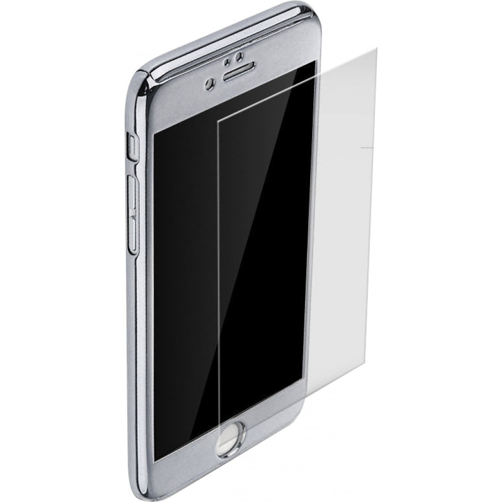 Hülle iPhone X / Xs - 360° Full Body Mirror - Silber