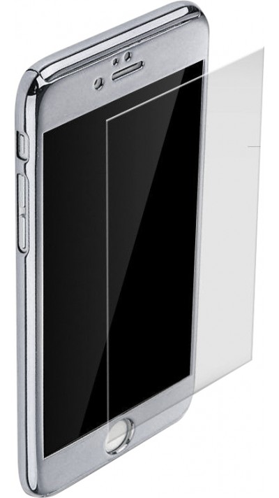 Hülle iPhone X / Xs - 360° Full Body Mirror - Silber