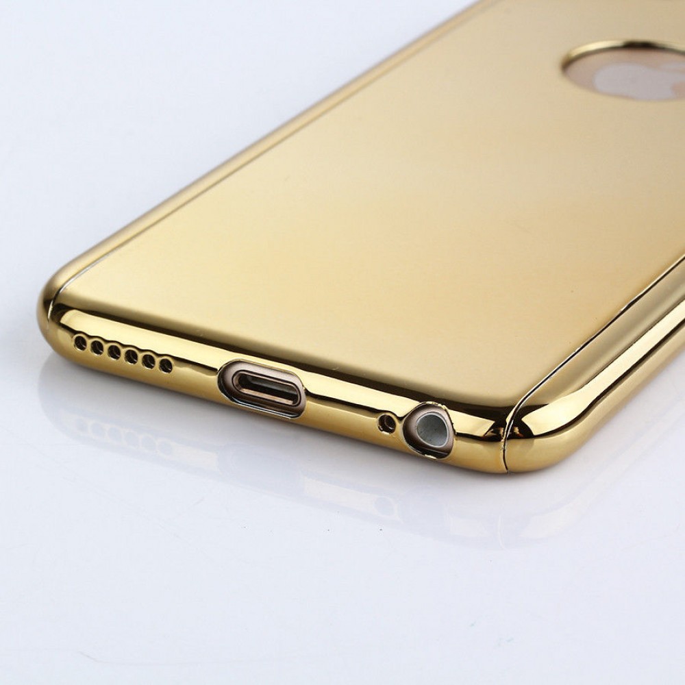 Hülle iPhone X / Xs - 360° Full Body Mirror - Gold