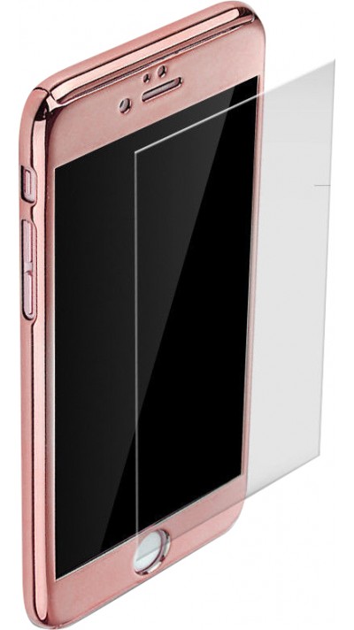 Coque iPhone X / Xs - 360° Full Body Mirror - Rose